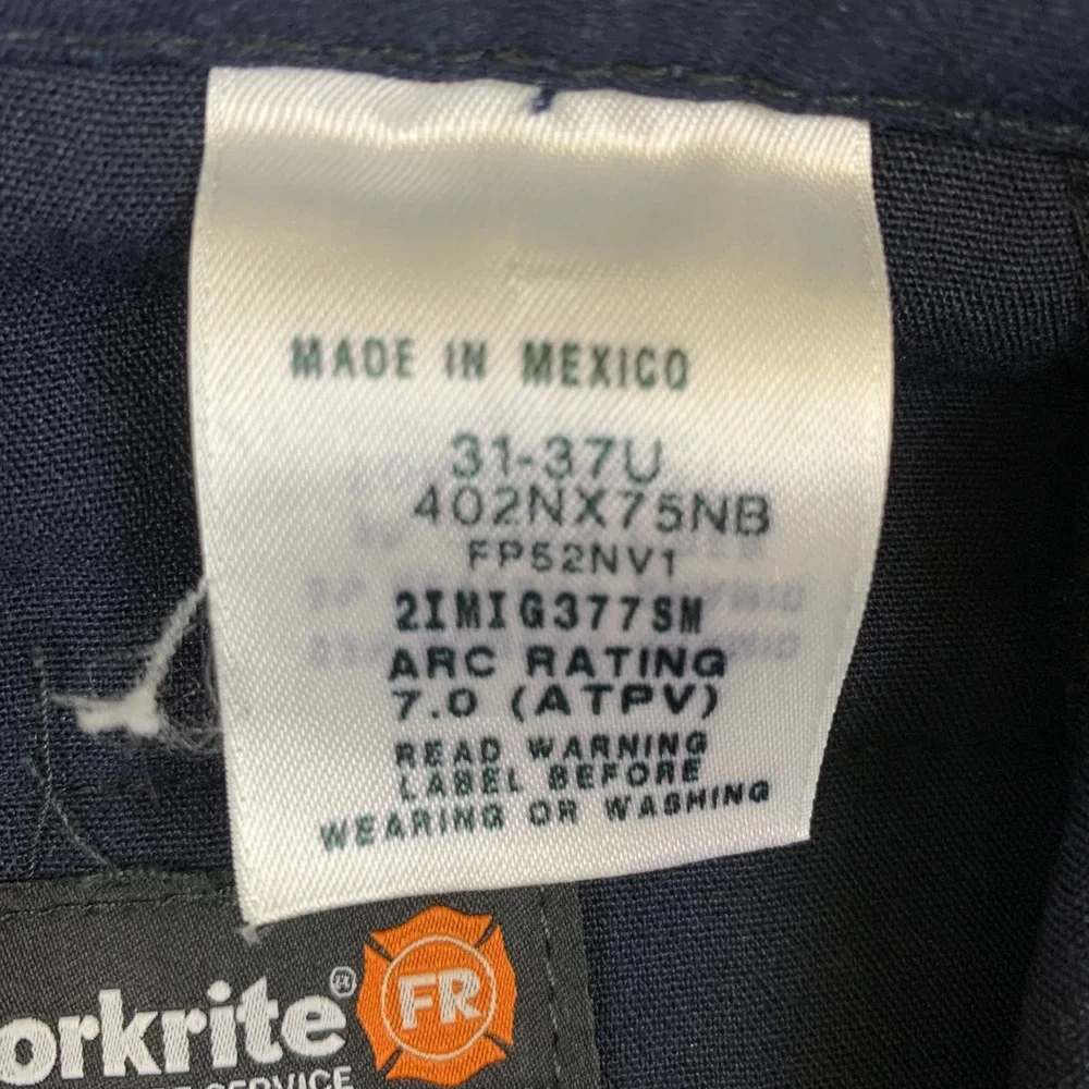 Workrite‎ FR Fire Service Navy Blue Nomex IIIA Flame Resistant Pants 31x29